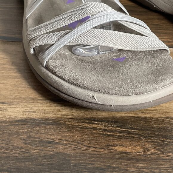 Skechers Reggae Slim Takes Two Womens Size 9 Shoes Taupe Strappy Comfort Sandals - Picture 11 of 14